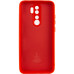 Накладка (з мікрофіброю) Silicone Cover Lakshmi Full Camera для Xiaomi Redmi 9- червоний