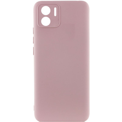 Накладка (з мікрофіброю) Silicone Cover Lakshmi Full Camera для Xiaomi Redmi A1 Plus / Poco C50 / Redmi A2 Plus- рожевий пісок