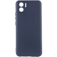 Накладка (з мікрофіброю) Silicone Cover Lakshmi Full Camera для Xiaomi Redmi A1 Plus / Poco C50 / Redmi A2 Plus- темно-синій