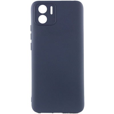 Накладка (з мікрофіброю) Silicone Cover Lakshmi Full Camera для Xiaomi Redmi A1 Plus / Poco C50 / Redmi A2 Plus- темно-синій