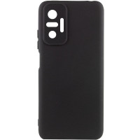 Накладка (з мікрофіброю) Silicone Cover Lakshmi Full Camera для Xiaomi Redmi Note 10 Pro / Note 10 Pro Max- чорний