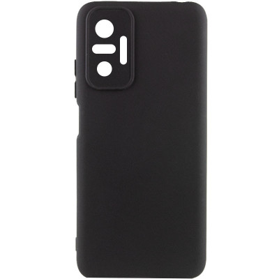 Накладка (з мікрофіброю) Silicone Cover Lakshmi Full Camera для Xiaomi Redmi Note 10 Pro / Note 10 Pro Max- чорний
