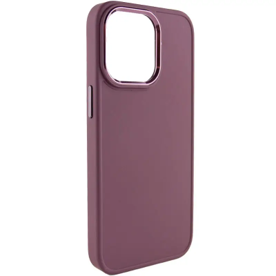 Накладка Bonbon Metal Style для iPhone 13 Pro Max (6.7`)- бордовий