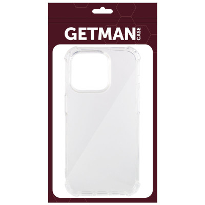 Накладка GETMAN посилені кути для iPhone 14 Pro Max- прозорий Накладка GETMAN посилені кути для iPhone 14 Pro Max- прозорий