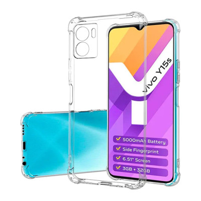 Накладка GETMAN посилені кути для Vivo Y15s- прозорий Накладка GETMAN посилені кути для Vivo Y15s- прозорий