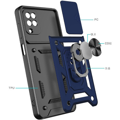Протиударний чохол Camshield Serge Ring для Samsung A22 4G / M22 / M32- синій Протиударний чохол Camshield Serge Ring для Samsung A22 4G / M22 / M32- синій