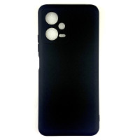 Накладка (з мікрофіброю) Soft Silk для Xiaomi Redmi Note 12 5G / Poco X5 5G- чорний