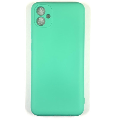 Накладка (з мікрофіброю) Soft Silk для Samsung A04e- бірюзовий