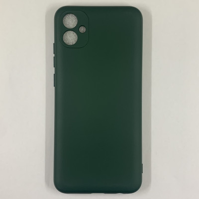 Накладка (з мікрофіброю) Soft Silk для Samsung A04e- темно-зелений