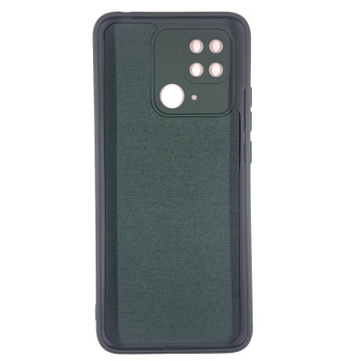Накладка (з мікрофіброю) Soft Silk для Xiaomi Redmi 10C- темно-зелений