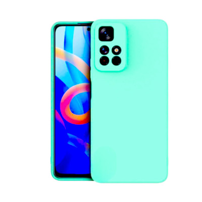 Накладка (з мікрофіброю) Soft Silk для Xiaomi Redmi Note 11 5G / Poco M4 Pro 5G- бірюзовий