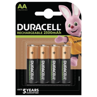 Акумулятор R6 (AA) Duracell 2500mAh зарядженні 4bl (ціна за 1шт)