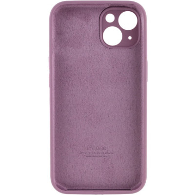 Накладка (з мікрофіброю) Silicon Case Full Camera для iPhone 14 (6.1)- ліловий