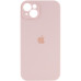 Накладка (з мікрофіброю) Silicon Case Full Camera для iPhone 14 (6.1)- пудровий