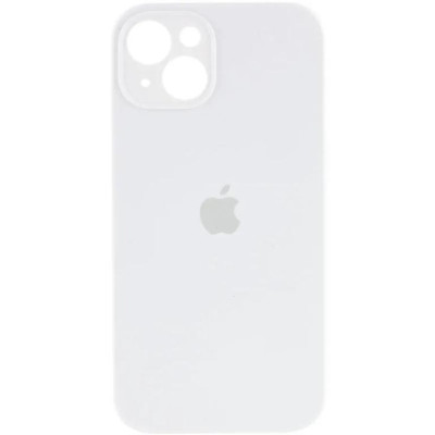 Накладка (з мікрофіброю) Silicon Case Full Camera для iPhone 14 (6.1)- білий