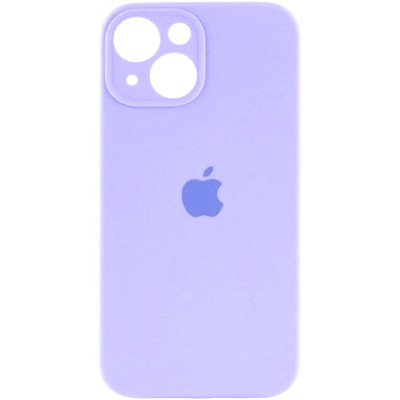 Накладка (з мікрофіброю) Silicon Case Full Camera для iPhone 14 Pro (6.1)- лавандовий