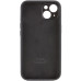 Накладка (з мікрофіброю) Silicon Case Full Camera для iPhone 14 Pro (6.1)- чорний