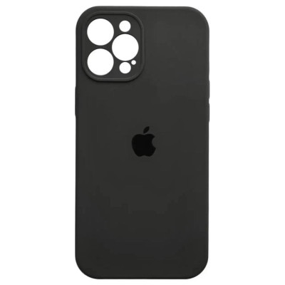 Накладка (з мікрофіброю) Silicon Case Full Camera для iPhone 14 Plus (6.7)- темно-сірий