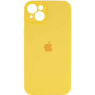 Накладка (з мікрофіброю) Silicon Case Full Camera для iPhone 14 Pro Max (6.7)- жовтий