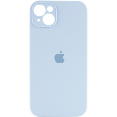 Накладка (з мікрофіброю) Silicon Case Full Camera для iPhone 14 Pro Max (6.7)- солодкий синій