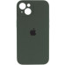 Накладка (з мікрофіброю) Silicon Case Full Camera для iPhone 14 Pro Max (6.7)- темно-зелений