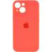 Накладка (з мікрофіброю) Silicon Case Full Camera для iPhone 11 (6.1) квадратні кути- кораловий