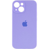 Накладка (з мікрофіброю) Silicon Case Full Camera для iPhone 11 (6.1) квадратні кути- бузковий