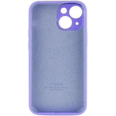 Накладка (з мікрофіброю) Silicon Case Full Camera для iPhone 13 Pro Max (6.7)- бузковий
