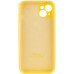 Накладка (з мікрофіброю) Silicon Case Full Camera для iPhone 13 Pro Max (6.7)- жовтий