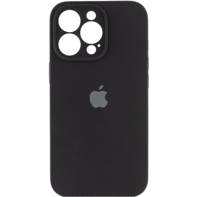 Накладка (з мікрофіброю) Silicon Case Full Camera для iPhone 13 Pro Max (6.7)- чорний