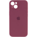 Накладка (з мікрофіброю) Silicon Case Full Camera для iPhone 12 (6.1)- марсала