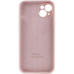 Накладка (з мікрофіброю) Silicon Case Full Camera для iPhone 12 (6.1)- пудровий