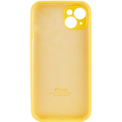 Накладка (з мікрофіброю) Silicon Case Full Camera для iPhone 12 (6.1)- жовтий