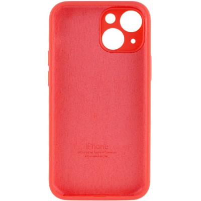 Накладка (з мікрофіброю) Silicon Case Full Camera для iPhone 13 Pro (6.1)- кораловий