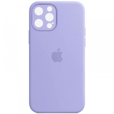 Накладка (з мікрофіброю) Silicon Case Full Camera для iPhone 13 Pro (6.1)- бузковий