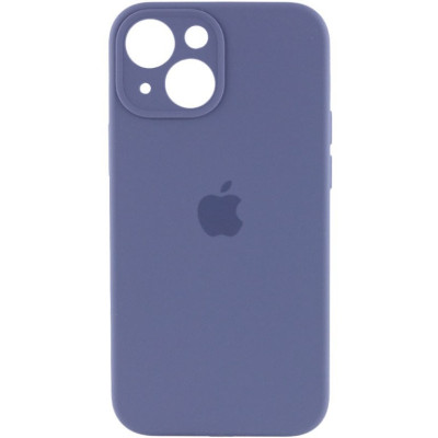 Накладка (з мікрофіброю) Silicon Case Full Camera для iPhone 13 Pro (6.1)- сіра лаванда