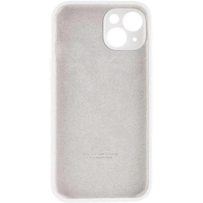 Накладка (з мікрофіброю) Silicon Case Full Camera для iPhone 13 Pro (6.1)- білий