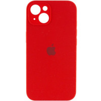 Накладка (з мікрофіброю) Silicon Case Full Camera для iPhone 13 Pro (6.1)- червоний