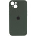 Накладка (з мікрофіброю) Silicon Case Full Camera для iPhone 13 Pro (6.1)- темно-зелений