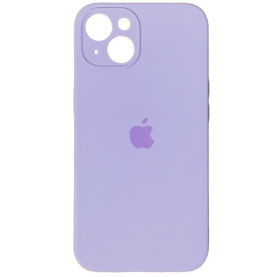 Накладка (з мікрофіброю) Silicon Case Full Camera для iPhone 13 (6.1)- лавандовий