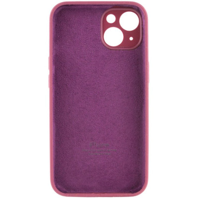 Накладка (з мікрофіброю) Silicon Case Full Camera для iPhone 13 (6.1)- фіолетовий
