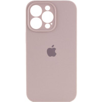 Накладка (з мікрофіброю) Silicon Case Full Camera для iPhone 13 (6.1)- сіра лаванда
