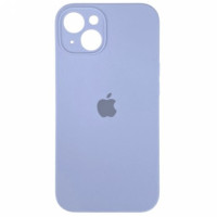 Накладка (з мікрофіброю) Silicon Case Full Camera для iPhone 13 (6.1)- солодкий синій