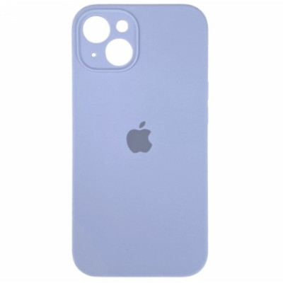 Накладка (з мікрофіброю) Silicon Case Full Camera для iPhone 13 (6.1)- солодкий синій