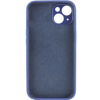 Накладка (з мікрофіброю) Silicon Case Full Camera для iPhone 12 Pro (6.1)- темно-синій