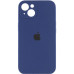 Накладка (з мікрофіброю) Silicon Case Full Camera для iPhone 12 Pro (6.1)- темно-синій