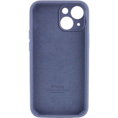 Накладка (з мікрофіброю) Silicon Case Full Camera для iPhone 12 Pro (6.1)- сіра лаванда