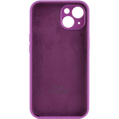 Накладка (з мікрофіброю) Silicon Case Full Camera для iPhone 12 Pro (6.1)- фіолетовий
