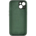 Накладка (з мікрофіброю) Silicon Case Full Camera для iPhone 12 Pro (6.1)- темно-зелений