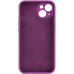 Накладка (з мікрофіброю) Silicon Case Full Camera для iPhone 13 mini (5.4)- марсала
